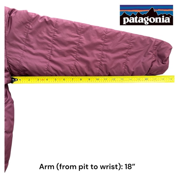 Patagonia Girls' Reversible Hoody Jacket Purple Size L Quilted Fleece - Picture 9 of 9